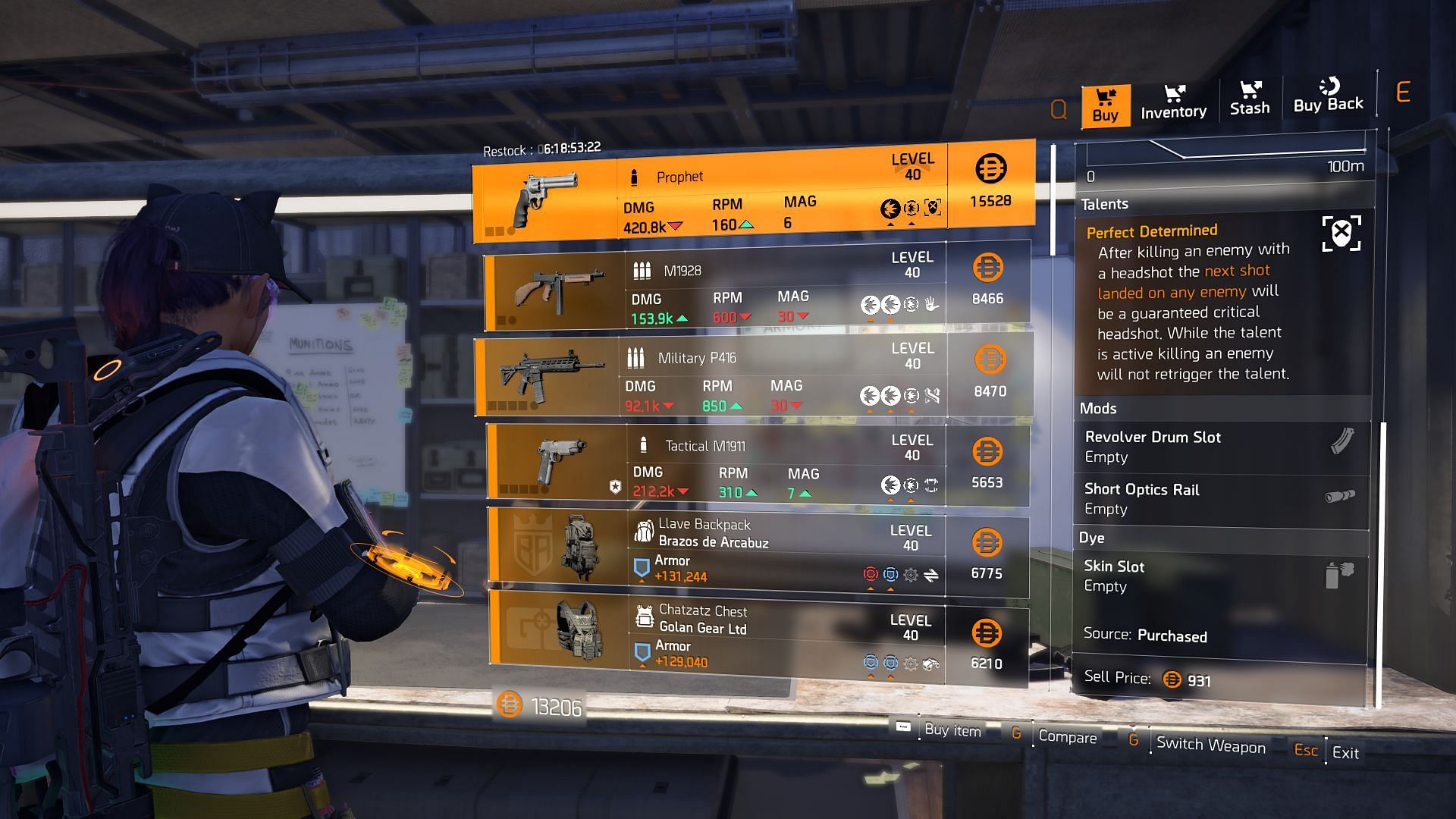 The Division 2 vendor at White House helipad (Image via Sportskeeda Gaming || Ubisoft)